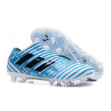 Adidas Nemeziz Messi 17+ 360 Agility FG Soccer Shoes Energy Blue White - TraShoes