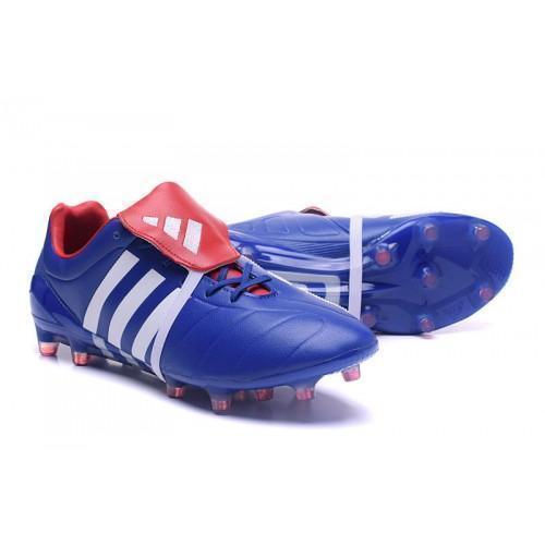 Adidas Predator Mania Champagne FG Soccer Cleats Blue White Red - TraShoes