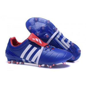 Adidas Predator Mania Champagne FG Soccer Cleats Blue White Red - TraShoes