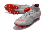 NIKE Mercurial Superfly VI 360 Elite AG High Cut Silver Red - TraShoes