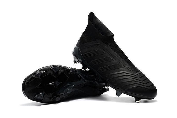 Adidas Predator 18+ FG Soccer Cleats All Black - TraShoes