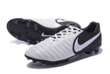 Nike Tiempo Legend VII FG Soccer Cleats White Black - TraShoes