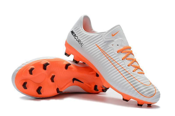 Nike Mercurial Vapor XI FG Soccer Cleats White Orange - TraShoes