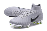 Nike Mercurial Superfly VI Elite FG Silver Black High Cut - TraShoes