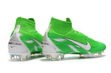 NIKE Mercurial Superfly VI 360 Elite FG Green White High Cut - TraShoes