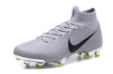 Nike Mercurial Superfly VI Elite FG Silver Black High Cut - TraShoes