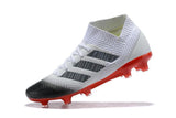 adidas Nemeziz 18.1 FG White Black Red - TraShoes