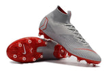 NIKE Mercurial Superfly VI 360 Elite AG High Cut Silver Red - TraShoes