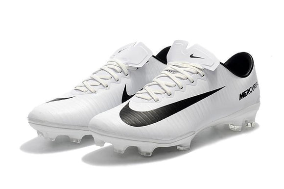 Nike Mercurial Vapor XI FG Soccer Cleats White Black - TraShoes