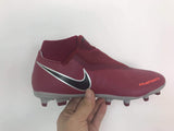 Nike Phantom Vision Elite DF FG Soccer Cleats Maroon Silver Black - TraShoes