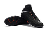 Nike HypervenomX Proximo II DF IC HP30043 Black/Metallic Silver/Orange - TraShoes