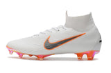 NIKE Mercurial Superfly VI 360 Elite FG White Orange - TraShoes