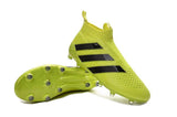 Adidas ACE 16+ Purecontrol FG/AG Soccer Cleats Solar Yellow Black - TraShoes