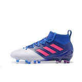 Adidas ACE 17.1 Primeknit Soccer Cleats Blue White Pink - TraShoes