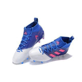 Adidas ACE 17.1 Primeknit Soccer Cleats Blue White Pink - TraShoes