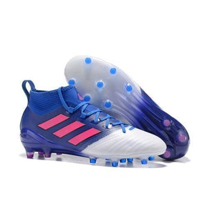 Adidas ACE 17.1 Primeknit Soccer Cleats Blue White Pink - TraShoes