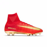 Nike Mercurial Superfly V CR7 FG Soccer Cleats Red Golden - TraShoes