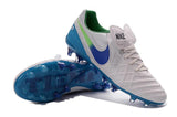 Nike Tiempo Legend VI FG Soccer Cleats White Blue Green - TraShoes