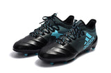 New Adidas X Series Leather FG Soccer Cleats Shoes Black Blue