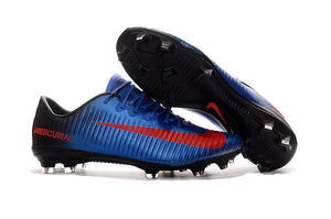 Nike Mercurial Vapor XI FG Soccer Cleats Blue Black Red - TraShoes