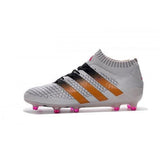 Adidas ACE 16.1 Primeknit FG/AG Soccer Shoes White Gold Black Pink - TraShoes