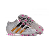 Adidas ACE 16.1 Primeknit FG/AG Soccer Shoes White Gold Black Pink - TraShoes