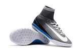 Nike MercurialX Proximo II DF IC Grey Pure Platinum Laser Blue White - TraShoes