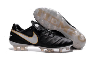 Nike Tiempo Legend VI FG Soccer Cleats Black White Gold - TraShoes