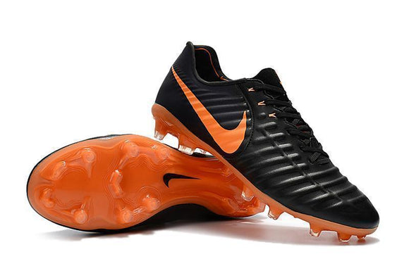 Nike Tiempo Legend VII FG Soccer Cleats Black Orange - TraShoes