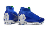 NIKE Mercurial Superfly VI 360 Elite FG Blue Silver - TraShoes