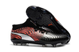 PUMA ONE 18.1 FG Soccer Cleats Black Red Silver