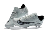 Nike Mercurial Vapor XI CR7 FG Soccer Cleats White Black - TraShoes