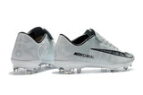 Nike Mercurial Vapor XI CR7 FG Soccer Cleats White Black - TraShoes