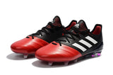 Adidas ACE 17.1 Leather FG Football Cleats Red White Black - TraShoes