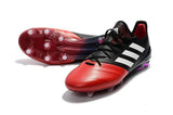 Adidas ACE 17.1 Leather FG Football Cleats Red White Black - TraShoes