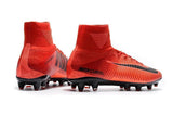 Nike Mercurial Superfly V AG Soccer Cleats University Red Black - TraShoes