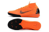 Nike MercurialX Superfly VI Elite IC Soccer Cleats Total Orange Black - TraShoes