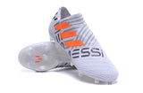 Adidas Nemeziz Messi 17+ 360 Agility FG Soccer Boots White Orange Grey - TraShoes