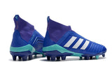 Adidas Predator 18+ FG Soccer Cleats Royal Blue Purple White - TraShoes