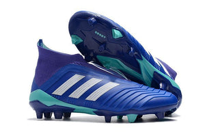 Adidas Predator 18+ FG Soccer Cleats Royal Blue Purple White - TraShoes