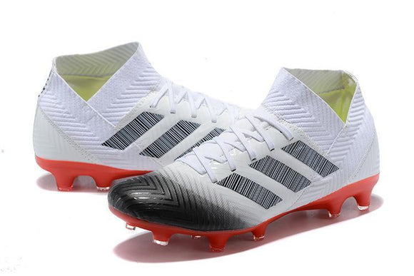 adidas Nemeziz 18.1 FG White Black Red - TraShoes