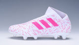 Adidas Nemeziz 18+ FG White Pink no Lace - TraShoes