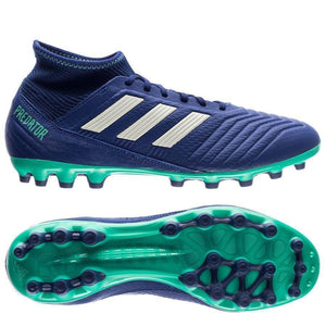 Adidas Predator 18.3 AG/FG Soccer Cleats Royal Blue White Green - TraShoes