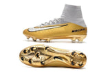 Nike Mercurial Superfly V QuintoTriunfo FG Soccer Cleats Golden White - TraShoes