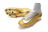 Nike Mercurial Superfly V QuintoTriunfo FG Soccer Cleats Golden White - TraShoes