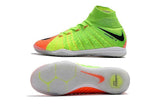 Nike HypervenomX Proximo II DF Indoor Soccer Shoes Green Black Orange - TraShoes