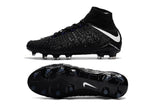 Nike Hypervenom Phantom III DF FG Soccer Cleats Blackout Black White - TraShoes