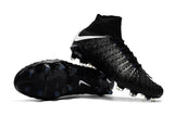 Nike Hypervenom Phantom III DF FG Soccer Cleats Blackout Black White - TraShoes