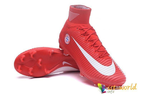 Nike Mercurial Superfly V Fc Bayern Munich Fg Cleats Red White - TraShoes