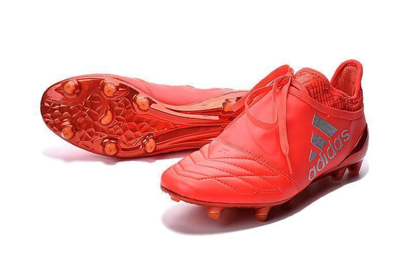 Adidas X 16+ Purechaos FG Soccer Cleats Ground Red Silver - TraShoes